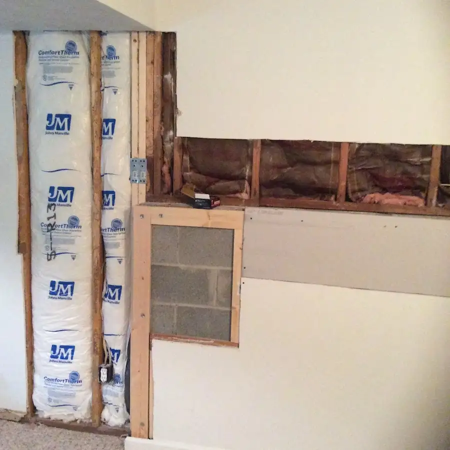 Wall insulation replacement during Contents Cleaning & Restoration in Westville